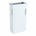 Ex-Cell Kaiser 17-Gal. KD Indoor Recycling Receptacle - Trash decal, White Gloss RC-KD17-T BT-WHT